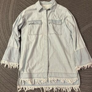 Denim Button Up Tunic Dress